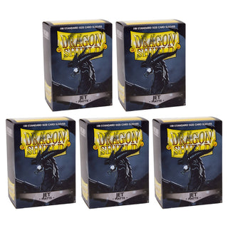 Dragon Shield Sleeves Standard Size Matte Jet 100 Ct 5 Packs ATM11024K2