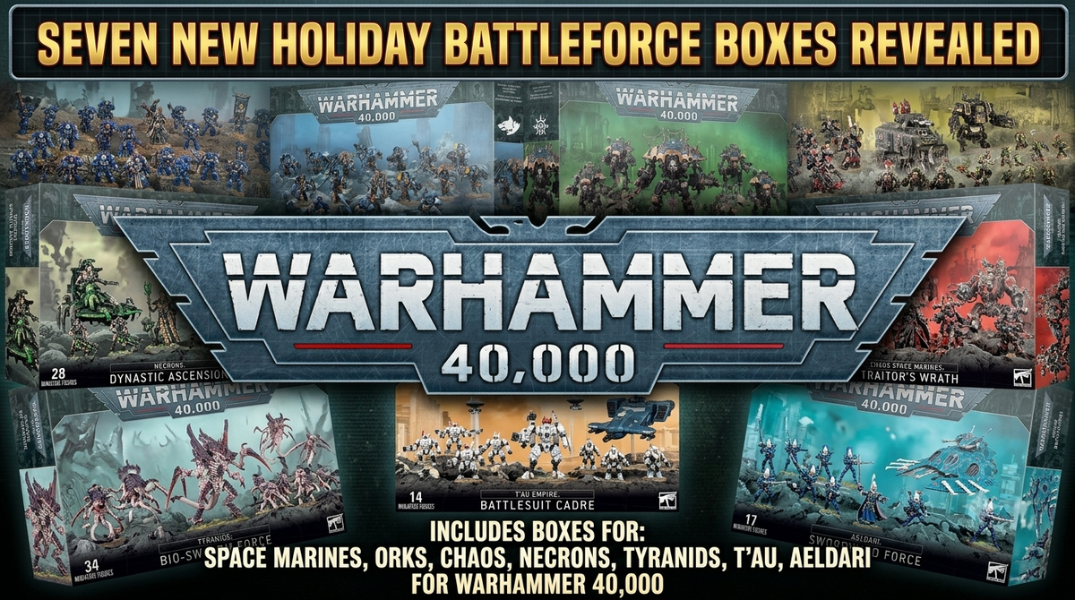 Seven New Holiday Battleforce Boxes Revealed for Warhammer 40,000