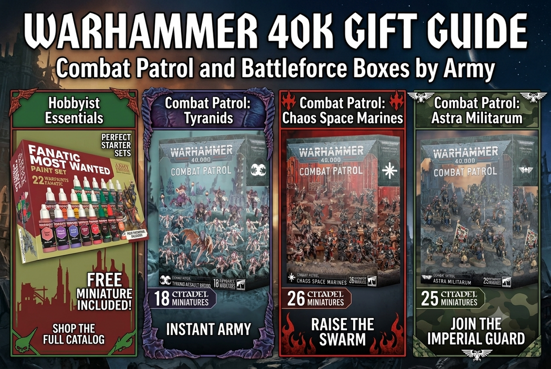 Warhammer 40K Gift Guide: Combat Patrol and Battleforce Boxes by Army
