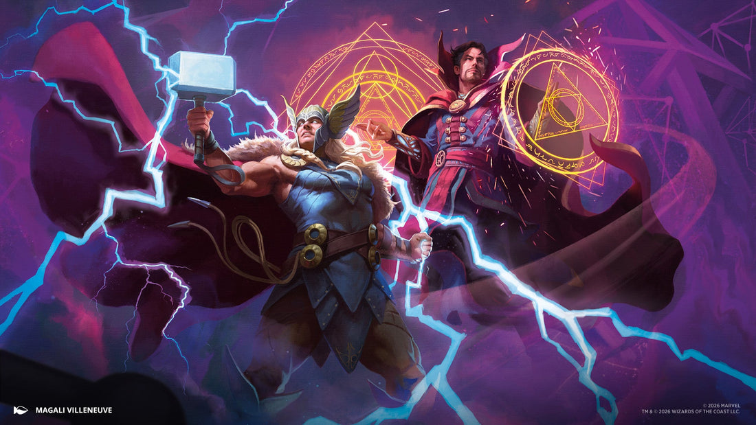 Marvel: Darkhold Destiny key art featuring Ghost Rider, Moon Knight and Blade