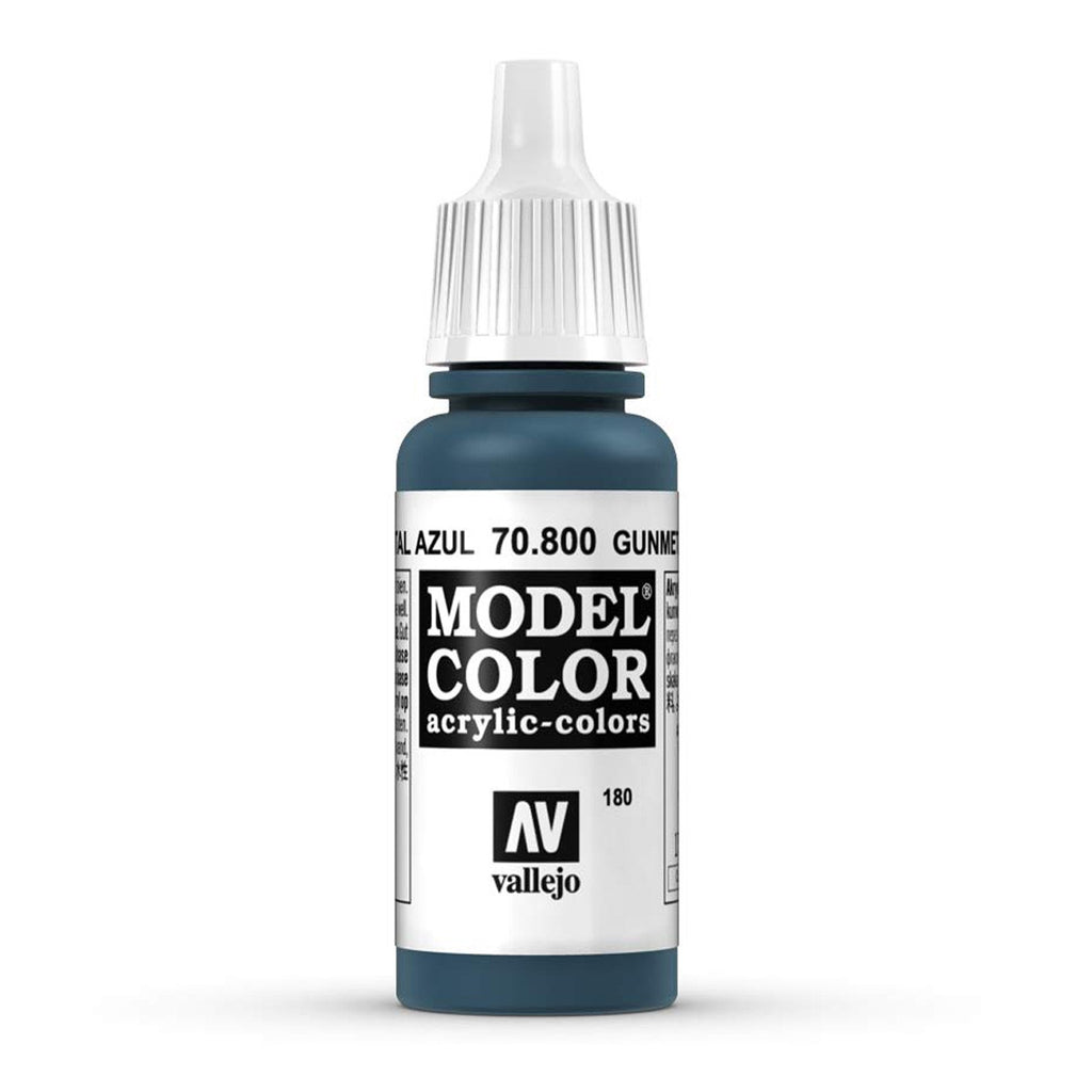 Vallejo Model Color Gunmetal Blue Acrylic Non Toxic Paint 17ml VAL-70800
