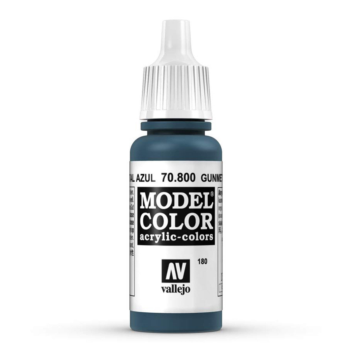Vallejo Model Color Gunmetal Blue Acrylic Non Toxic Paint 17ml VAL-70800