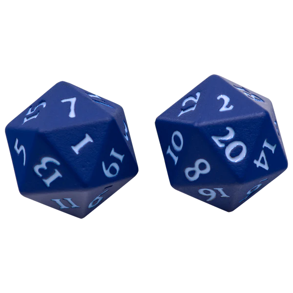 Ultra PRO Dungeons & Dragons Vivid Heavy Metal D20 Dice Set Blue 2 Ct UP Your Gaming 20 Sided Dice UPI-15936