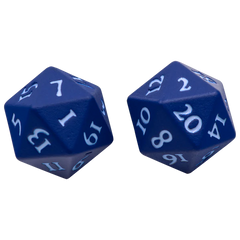 Ultra PRO Dungeons & Dragons Vivid Heavy Metal D20 Dice Set Blue 2 Ct UP Your Gaming 20 Sided Dice UPI-15936