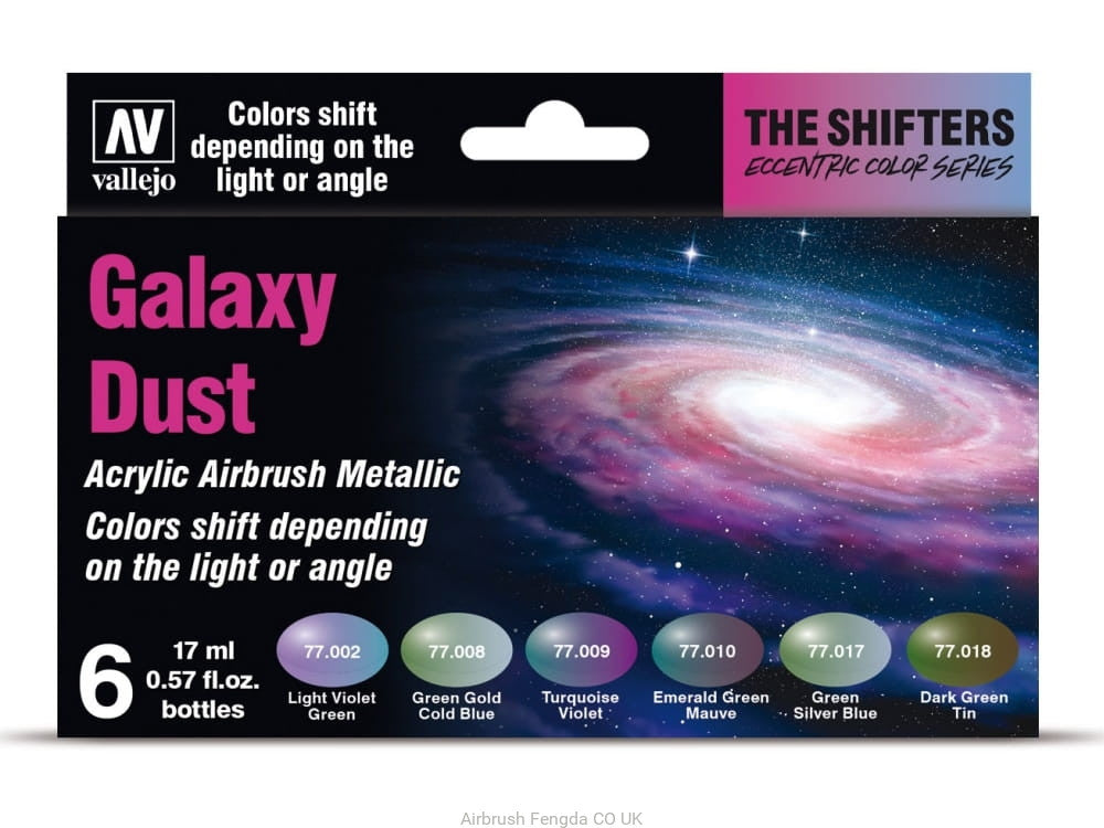 Vallejo The Shifters Galaxy Dust Color Pack of 8 Non Toxic 17ml VAL-77092