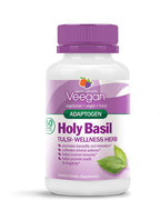 Holy Basil (Tulsi) Wellness Herb Adaptogen Capsules for Stress Relief and Relaxation (60 Count)