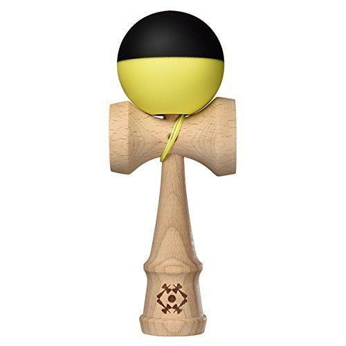 Kendama USA - Tribute - Half Split Silk Kendamas - Great for Beginners - Extras Included (Yellow)