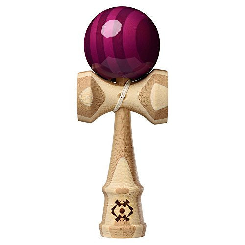 Kendama USA - Tribute - Natural Bamboo Kendamas - Lightweight and Great for Beginners - Extras Included (Purple)