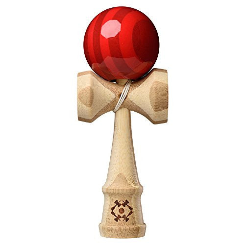 Kendama USA - Tribute - Natural Bamboo Kendamas - Lightweight and Great for Beginners - Extras Included (Red)