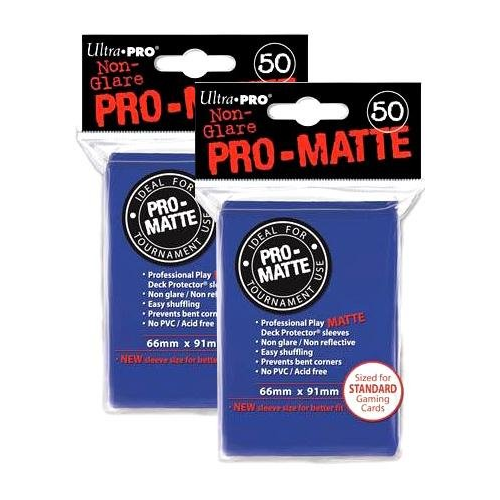 Ultra Pro PRO-MATTE Standard Deck Protectors (Pack of 50) - Blue