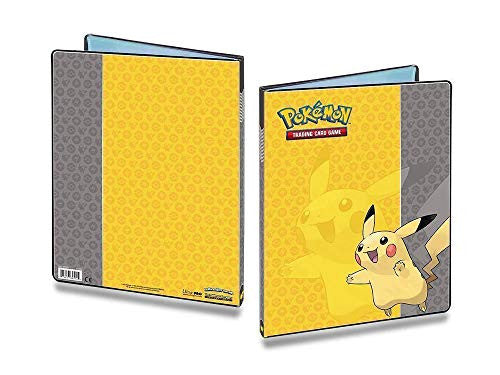 Ultra Pro UltraPro FBA_84554, Pokemon Card Binder Featuring Pikachu (9-Pocket Album/Portfolio Holds 90-180 Cards), Yellowith Grey