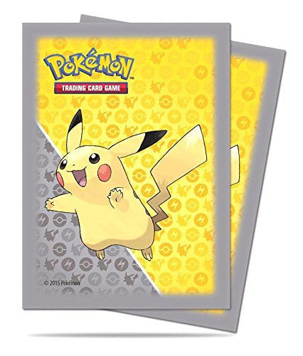 Ultra Pro Trading Card Supplies Deck Protectors - Pikachu (Gray Border) (65 Pack), Yellow/Grey