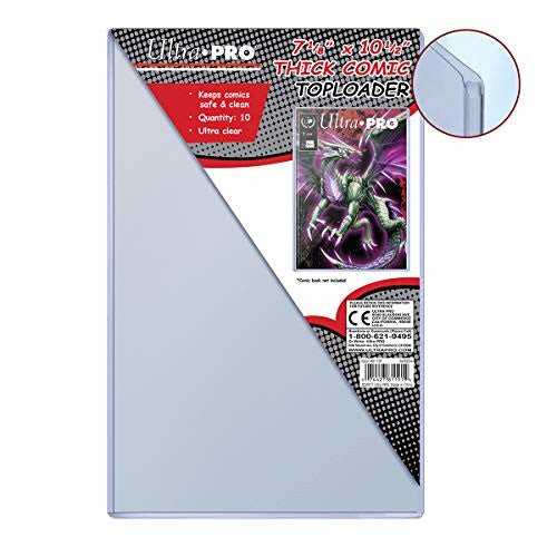 Ultra Pro 7-1/8"" X 10-1/2"" Thick Comic Toploader - Packs of 10