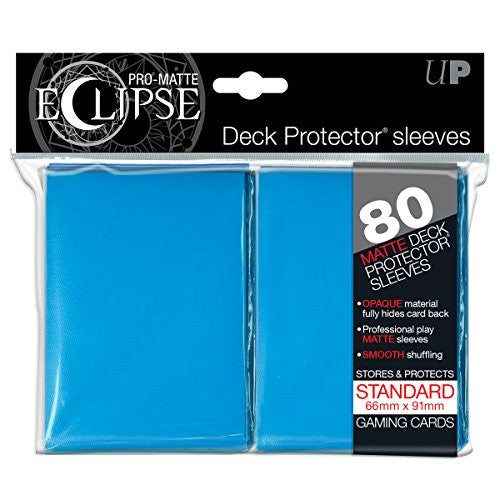 Ultra Pro Matte Eclipse Standard Sleeves - Light Blue (80 Count Pack)