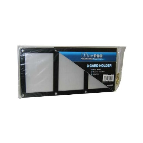 Triple Black Card Holder Ultra Clear - Black Bordered