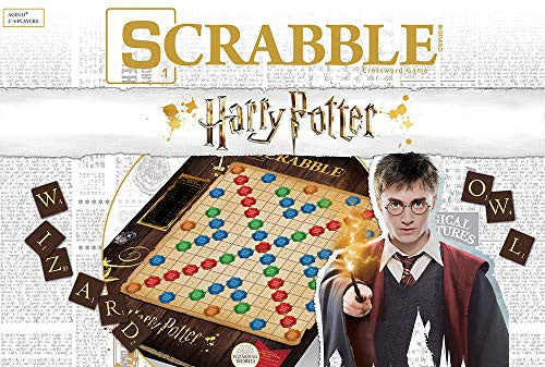 USAOPOLY Scrabble World of Harry Potter Board Game - Custom Harry Potter Game of Scrabble