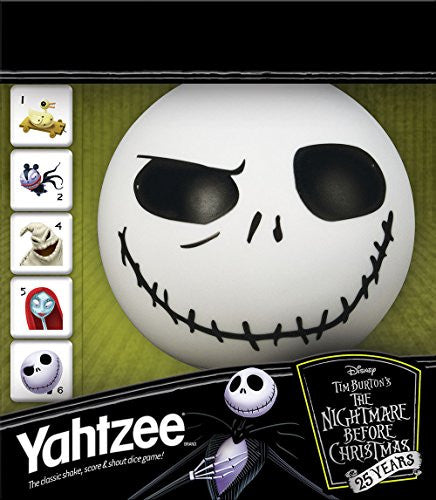 USAOPOLY Yahtzee The Nightmare Before Christmas 25 Year Anniversary - Dice Game (Jack Skellington Merchandise)