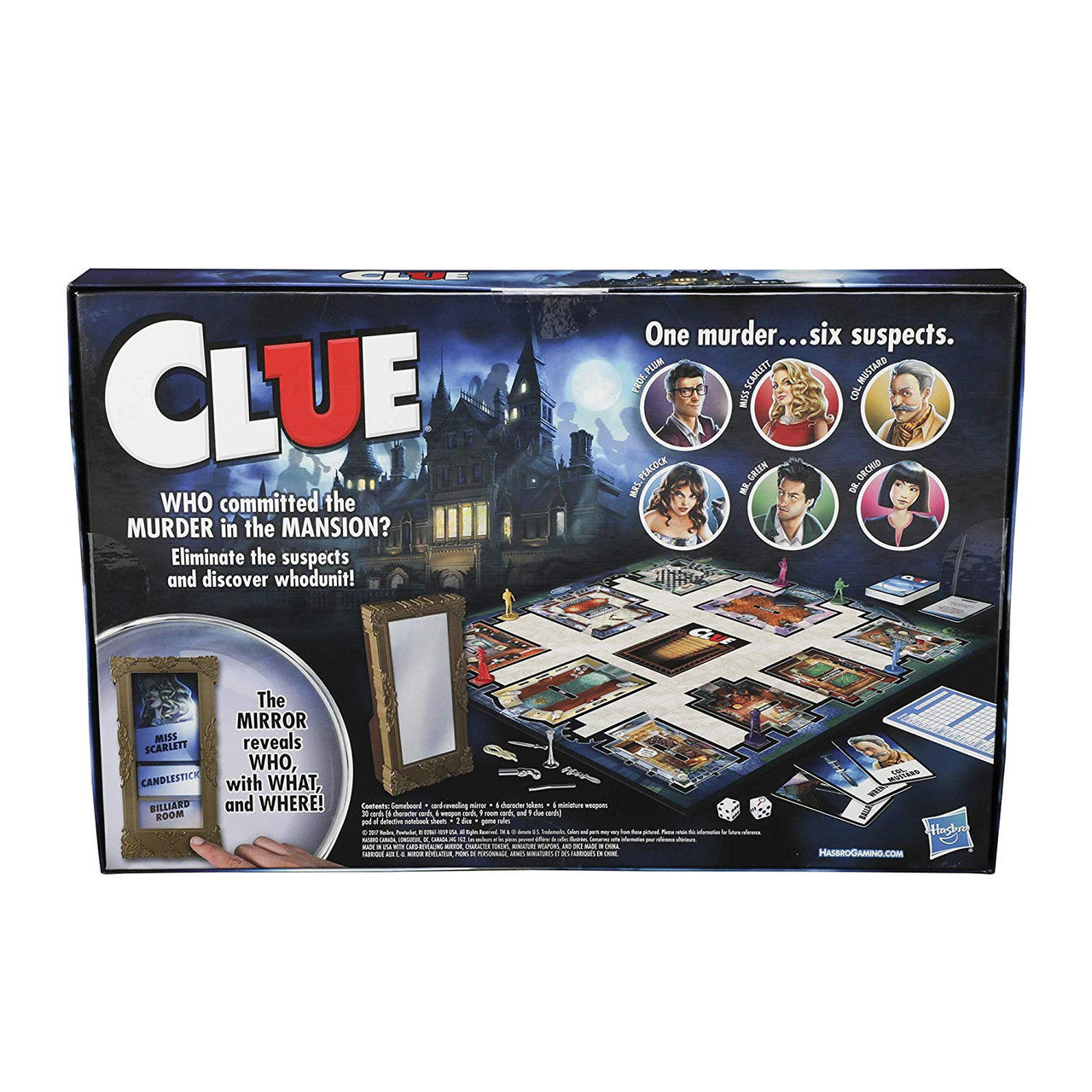 Hosbro Clue Game Gaming Cards