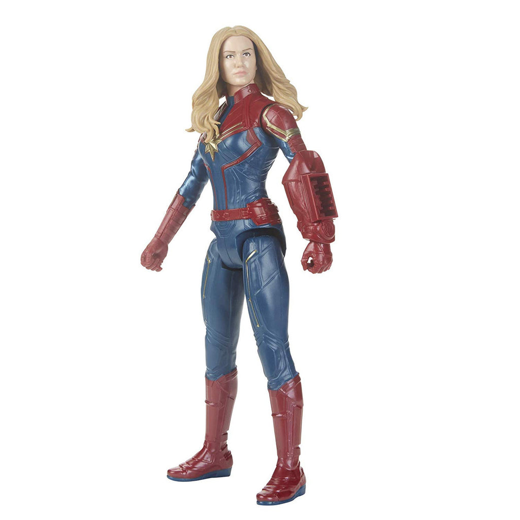 Avengers Marvel Endgame Titan Hero Power FX 12-inch-scale Captain Marvel Figure with Movie-inspired Design