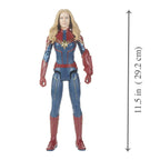 Avengers Marvel Endgame Titan Hero Power FX 12-inch-scale Captain Marvel Figure with Movie-inspired Design