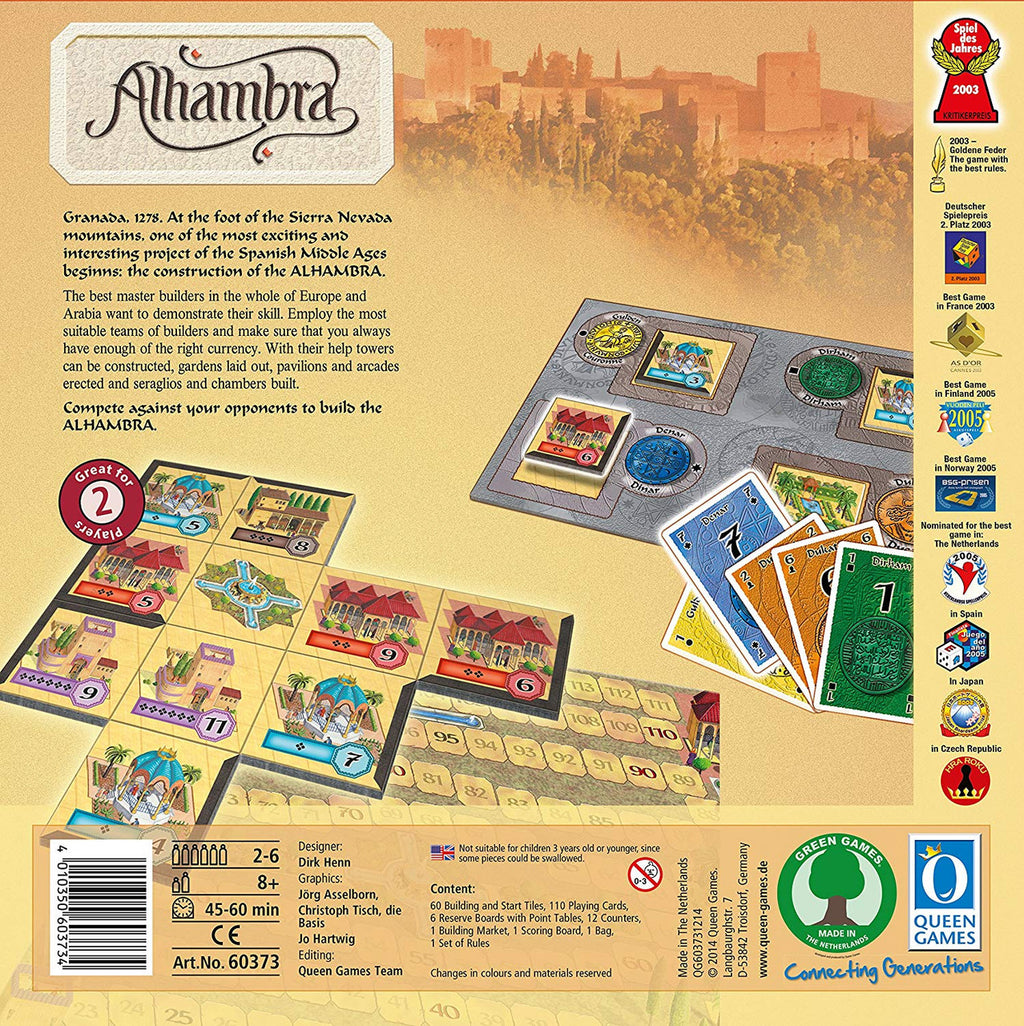 Queen Game Alhambra Board Game - Dirk Henn