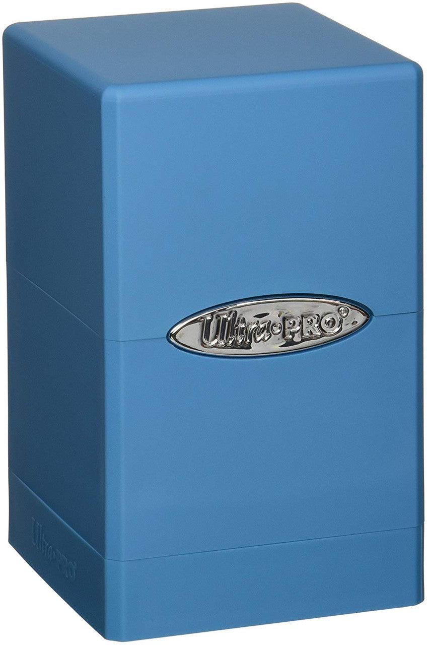 Ultra Pro Light Blue Satin Tower Deck Boxes - Holds 100+ Sleeved Cards