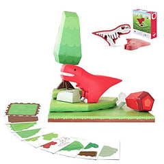 HalfToys My Cute and Crafty Pet Dinosaur - T-Rex Model Set (Craft, Magnet, Puzzle, Play and Display)