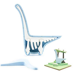 HalfToys Dinosaur Toy Puzzle Set with Magnets and Paper Dioramas - Diplo Model Set