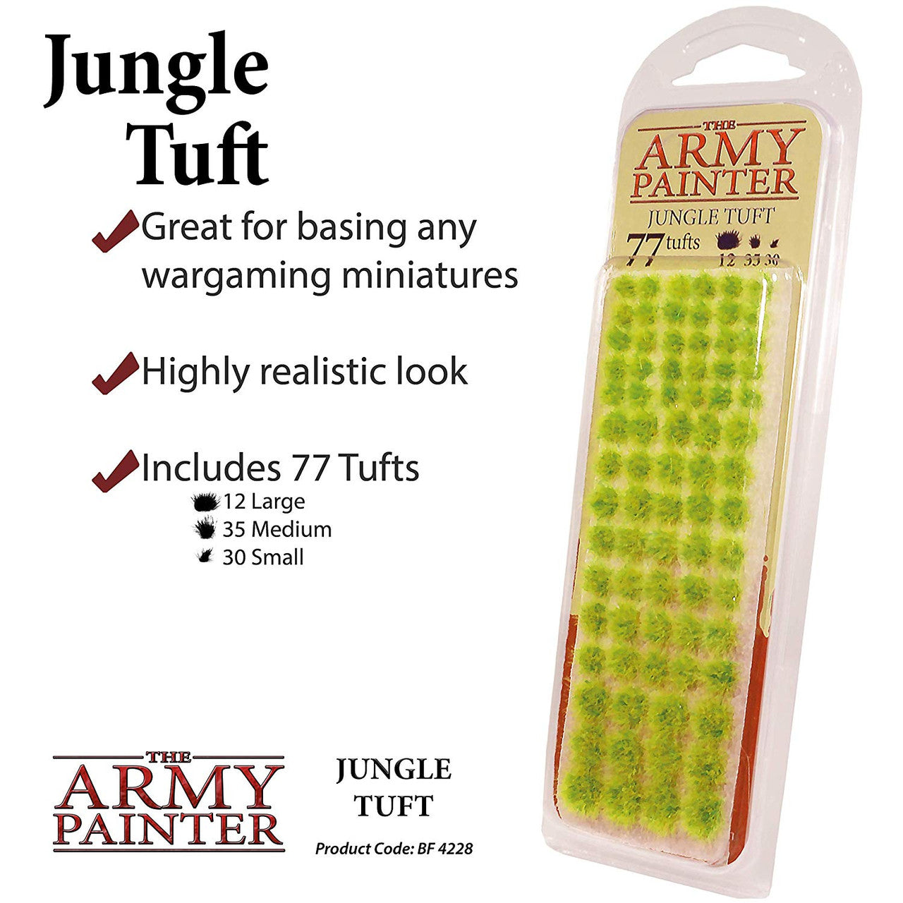 The Army Painter Jungle 77 Tuft in 3 SIzes BF4208