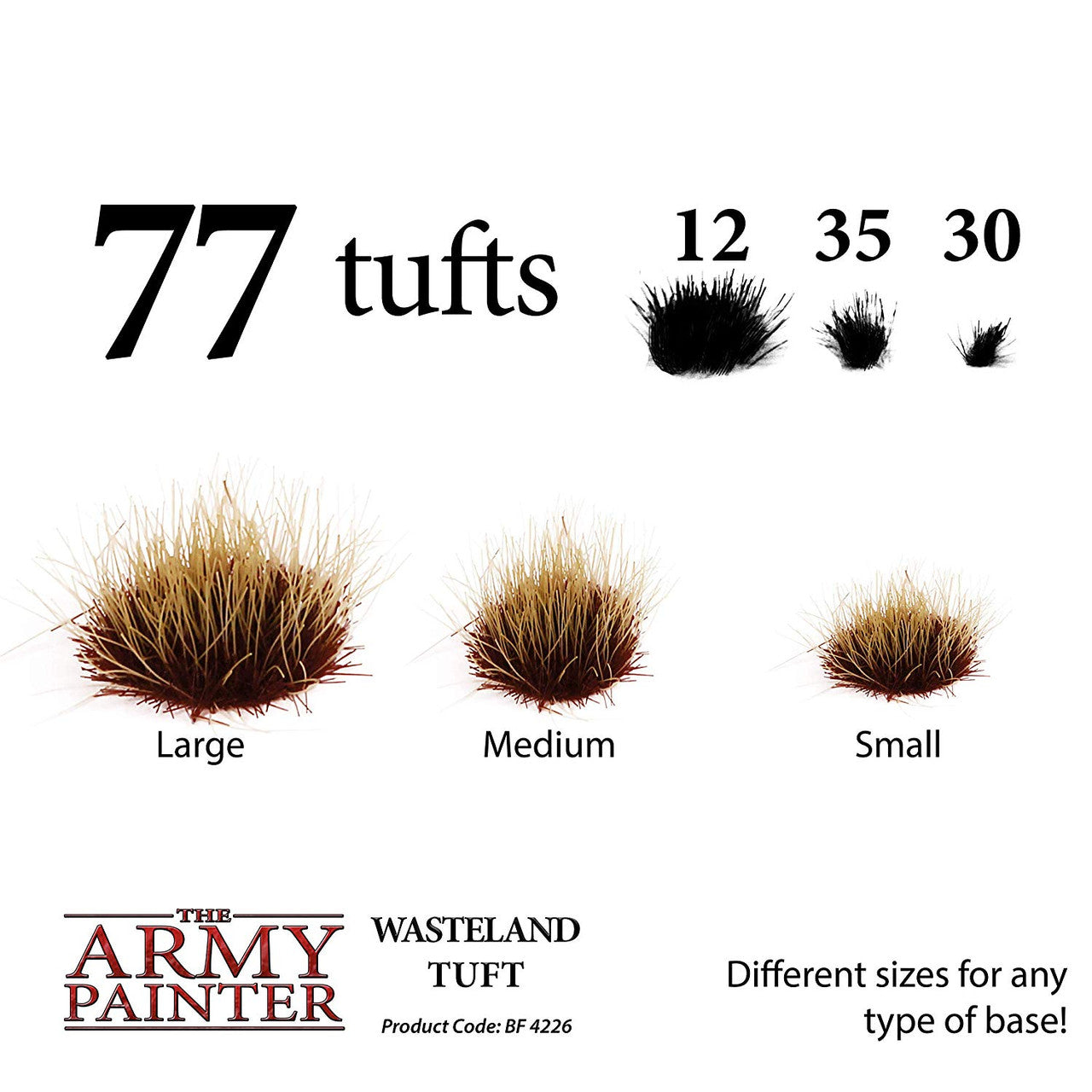 The Army Painter Wasteland 77 Tuft in 3 Sizes BF4226