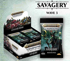 Warhammer Age of Sigmar Champions TCG Card Game - Savagery Booster Display