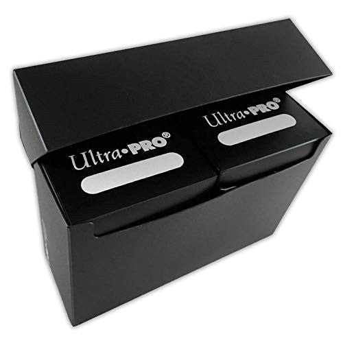 Ultra Pro 3-compartment Solid Black Deck Box with Write-on Strip
