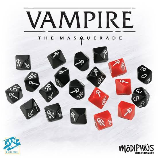 Modiphus Vampire The Masquerade - 20 Dice Set