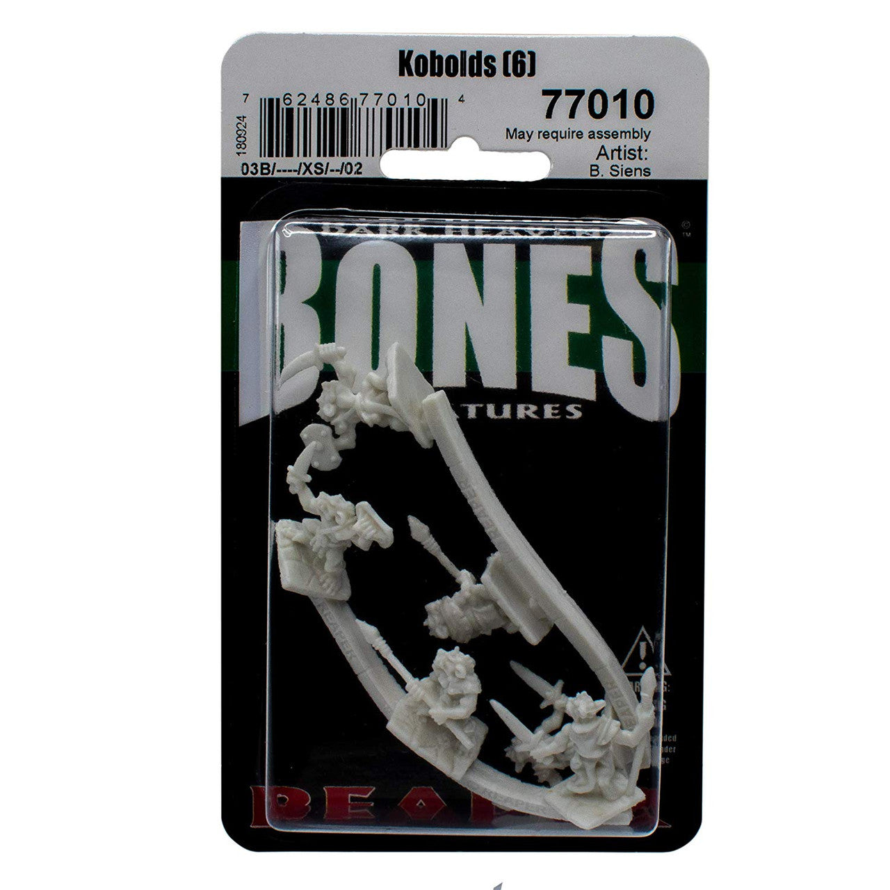 Dungeons & Dragons: Reaper Monster :Reaper 77010 Kobolds (6) Dark Heaven Bones Plastic s: Miniature