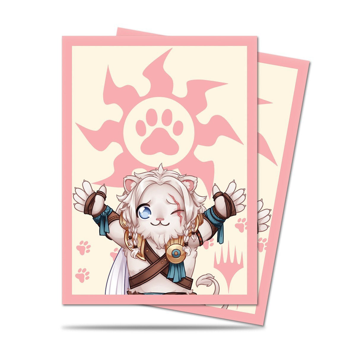 Ultra Pro Magic The Gathering Chibi Collection Ajani Lion Hug Deck Protector Sleeves - (100 Count)