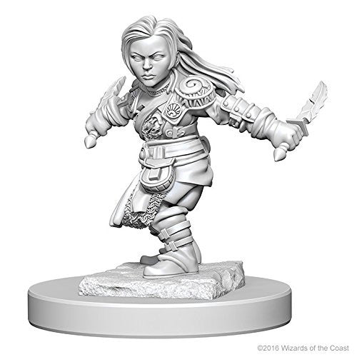Dungeons & Dragons Wizkids Halfling Rogue Nolzur's Marvelous Unpainted Halfling Female Rogue Miniature WZK72627