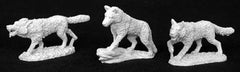 Dungeons & Dragons: Reaper Monster :Reaper Wolf Unpainted 25mm Heroic Scale - Pack (3): Miniature