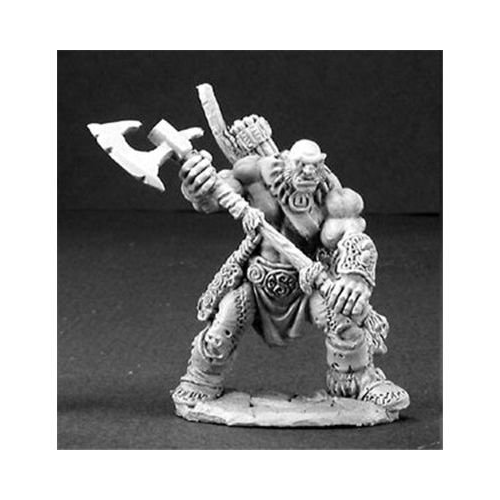 Dungeons & Dragons: Reaper Half-Orc Barbarian:Reaper Thelgar Halfblood Half-Orc Barbarian - Metal Cast : Miniature