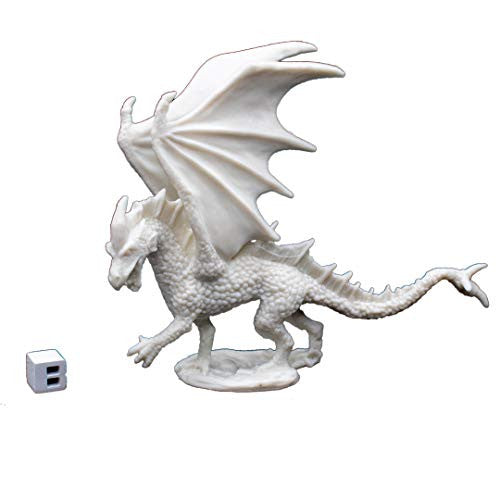 Dungeons & Dragons: Reaper Dragon :Reaper 77026 Young Fire Dragon - Dark Heaven Legends Bones : Miniature