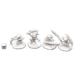 Dungeons & Dragons: Reaper Goblin Monster:Reaper 89003 Goblin Warriors (4) Pathfinder Bones Unpainted Plastic : Miniature