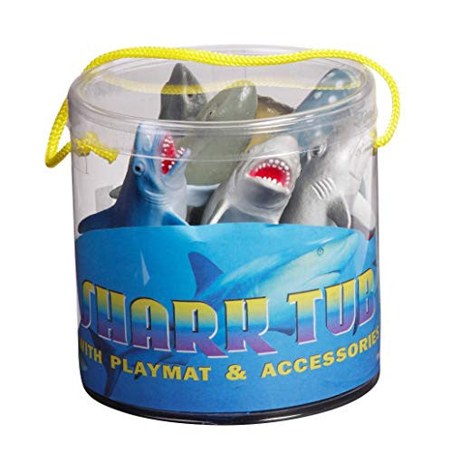 Warm Fuzzy Toys Sharks Tub
