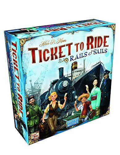 Ticket to Ride Rails & Sails Board Game for Adults and Family Ages 10+ For 2 to 5 players Average Playtime 60-120 minutes