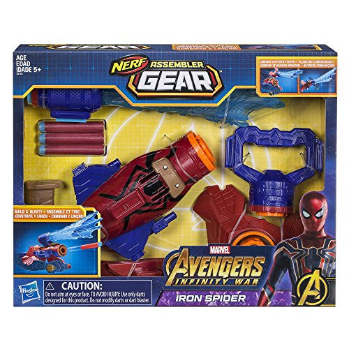 Marvel Avengers Infinity War Nerf Iron Spider Assembler Gear