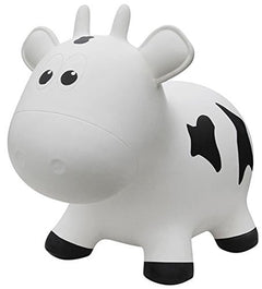 Farm Hoppers Award Winning Inflatable Toddler Safe Bouncing White Cow Plus Pump