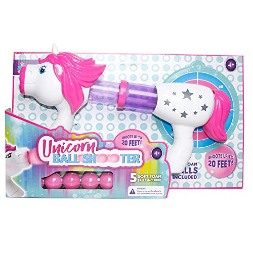 Misco Toys Kidâ€šÃ„Ã´s Unicorn Soft Foam Ball Shooter with Easy Pump Action and 5 Blaster Balls, Ages 4+
