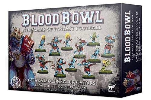 Games Workshop Blood Bowl Team The Game of Fantasy Football Gwaka'moli Crater Gators Lizardmen Team Miniature 200-74