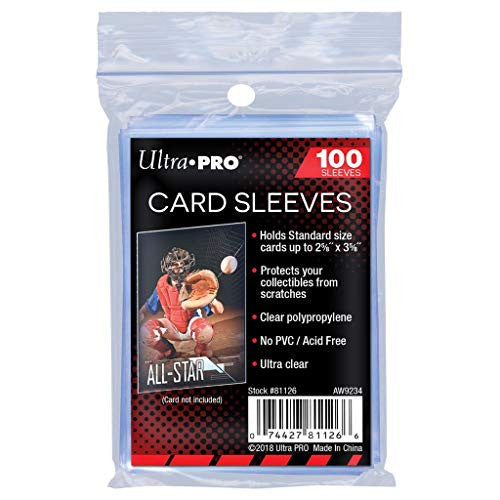 Ultra Pro Soft Card Sleeves 2-5/8" X 3-5/8", Ultra Clear (100Count) Saga Concepts Ultra Pro Soft Card Sleeves 2-5/8" X 3-5/8", Ultra Clear (100Count) Saga Concepts