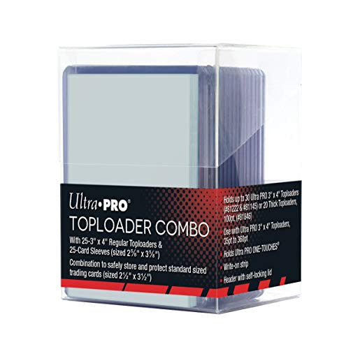 Ultra Pro Toploader Combo - Includes Toploaders, Card Sleeves & Storage Box (25 Pieces)