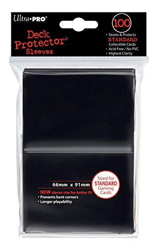 Ultra Pro Deck Protector Sleeves for Standard Size Cards Black (100) UPI-82691