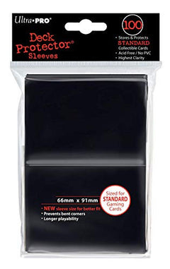 Ultra Pro Deck Protector Sleeves for Standard Size Cards Black (100) UPI-82691